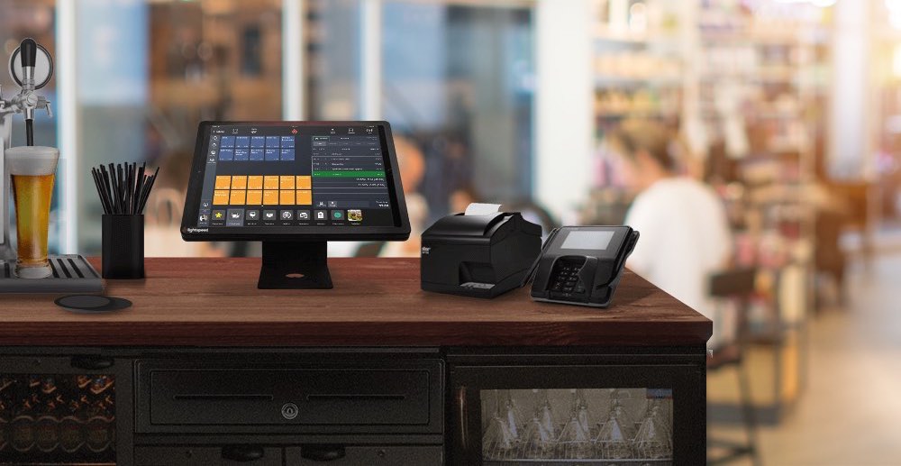 Retail POS system in a store